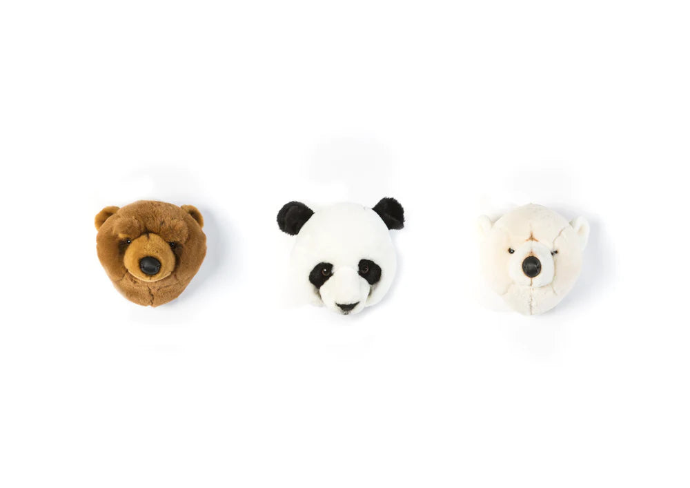 Bear box: set of 3 small heads (b.bear/panda/w.bear) w/box