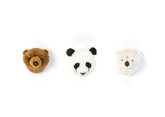 Bear box: set of 3 small heads (b.bear/panda/w.bear) w/box
