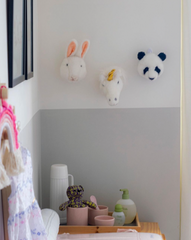 Lovely Box: set of 3 small heads (unicorn/panda/rabbit) w/box