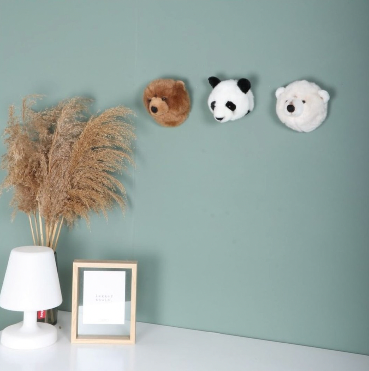 Bear box: set of 3 small heads (b.bear/panda/w.bear) w/box