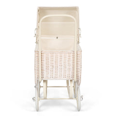 Doll Pram - Retro Rattan Cream