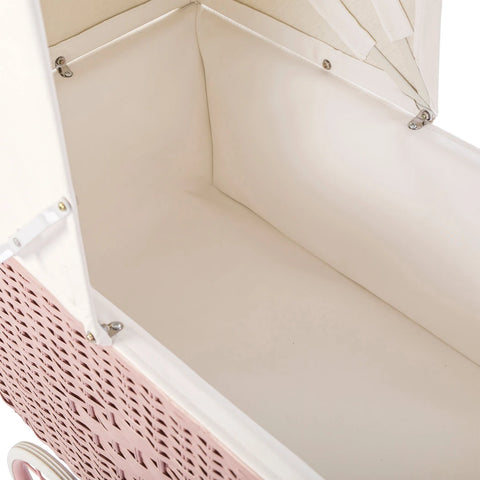 Doll Pram - Retro Rattan Rose