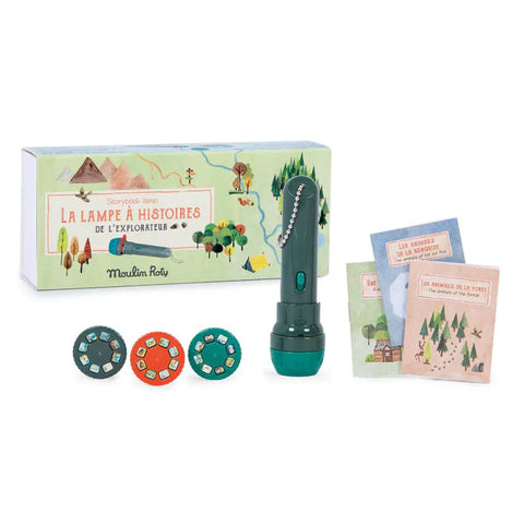 Display Box With 6 Storybook Torches Explorer Theme - Moulin Roty